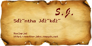 Sántha Jákó névjegykártya